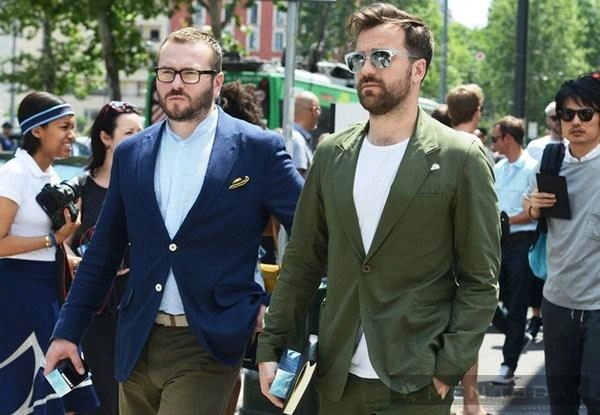 Những quý ông thời trang trên đường phố milan paris - 6