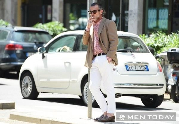 Những quý ông thời trang trên đường phố milan paris - 9