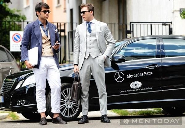 Những quý ông thời trang trên đường phố milan paris - 11
