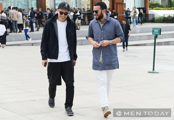 Những quý ông thời trang trên đường phố milan paris - 23
