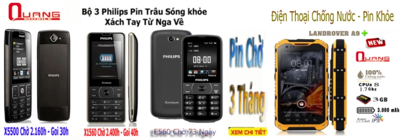 Philips e560xách tay ngađi phượtmãi không hết pin - 1