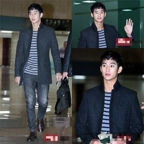 Phong cách thời trang sân bay trẻ trung và ấn tượng của kim soo hyun - 4