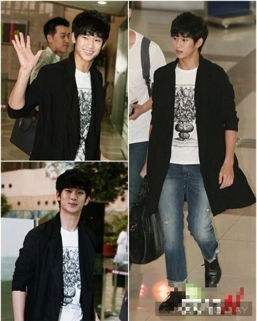 Phong cách thời trang sân bay trẻ trung và ấn tượng của kim soo hyun - 8