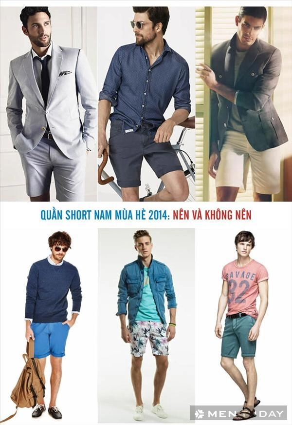 Quần short nam mùa hè 2014 nên và không nên - 1