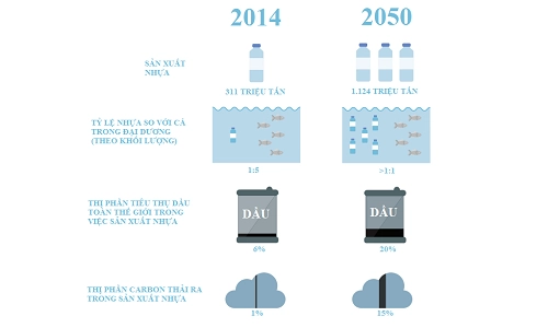 Rác nhựa thải xuống biển nhiều hơn số lượng cá vào năm 2050 - 2