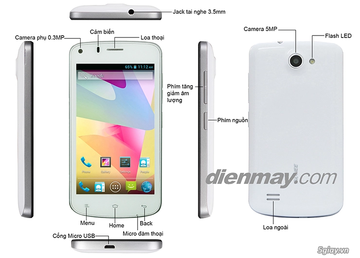 Smartphone 4 nhân gionee p3- màn không to nhưng giá rẻ và rất ổn áp - 1
