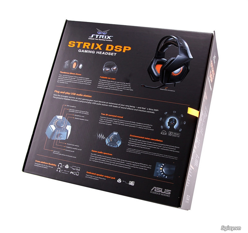 Trên tay tai nghe chơi game strix dsp - 2