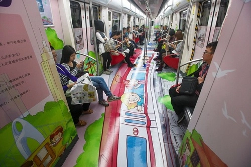Trung quốc trang trí tàu điện ngầm giúp giảm căng thẳng - 7