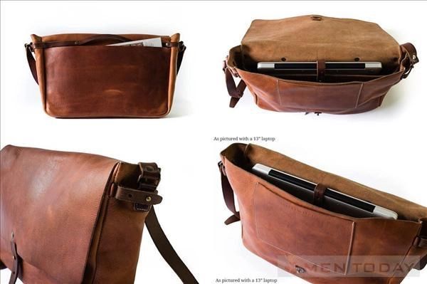 Túi da vintage dành cho nam giới từ whipping post - 2