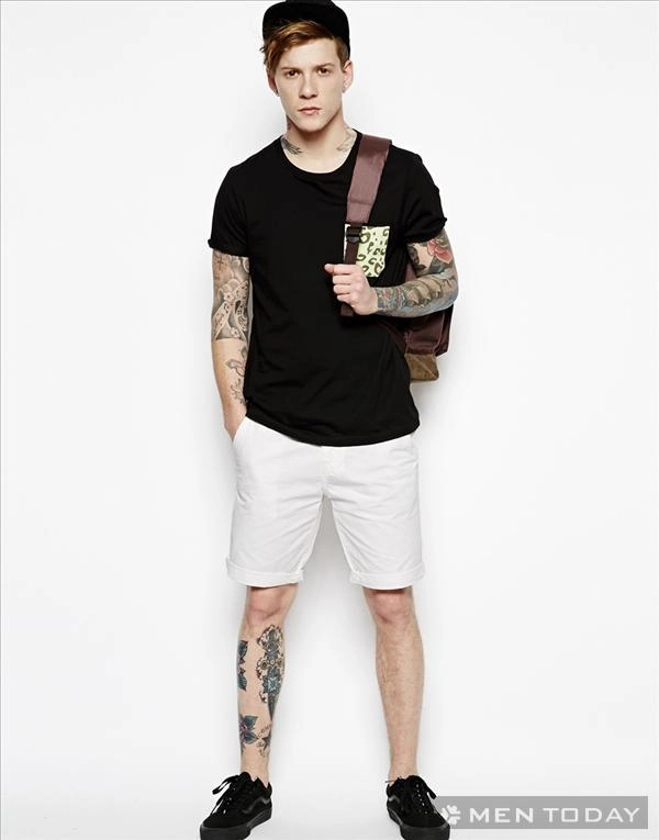 Xu hướng thời trang nam hè 2014 thoải mái cùng quần short trắng - 8