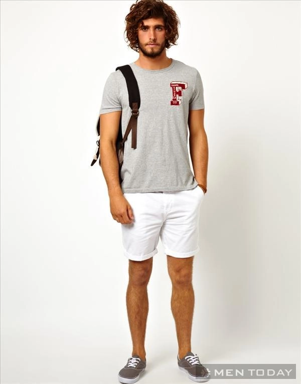 Xu hướng thời trang nam hè 2014 thoải mái cùng quần short trắng - 9