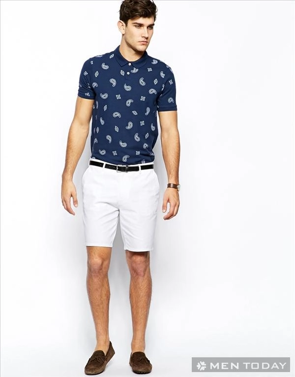 Xu hướng thời trang nam hè 2014 thoải mái cùng quần short trắng - 11