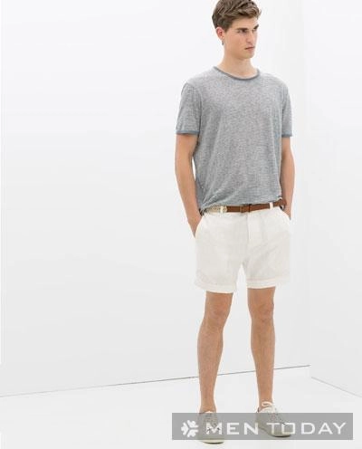 Xu hướng thời trang nam hè 2014 thoải mái cùng quần short trắng - 16