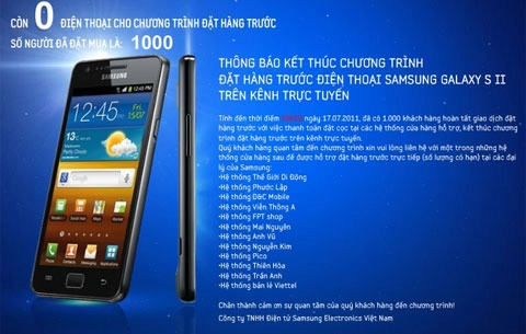 2000 chiếc galaxy s ii được đặt hàng hết - 2