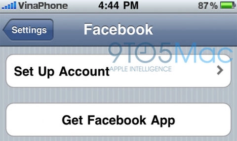 Apple có thể tích hợp facebook vào ios - 1