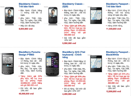 Blackberry passport chính hãng giảm thêm 1 triệu đồng - 1