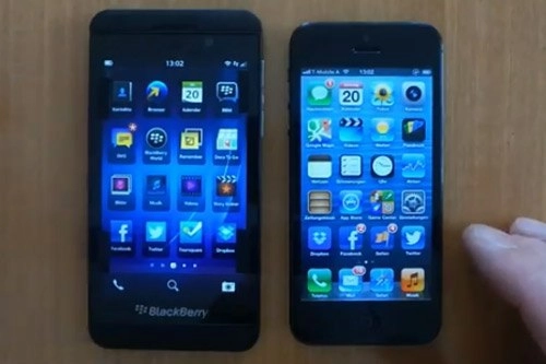 Blackberry z10 so dáng và tốc độ với iphone 5 - 1