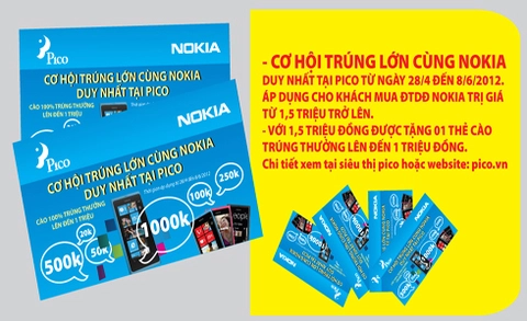 Cơ hội trúng lớn cùng nokia tại pico - 1