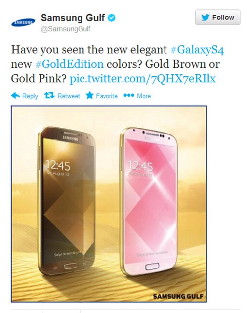 Galaxy s4 cũng có vỏ vàng giống iphone 5s - 1