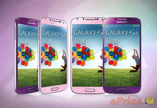 Galaxy s4 được làm mới với màu hồng và tím - 1