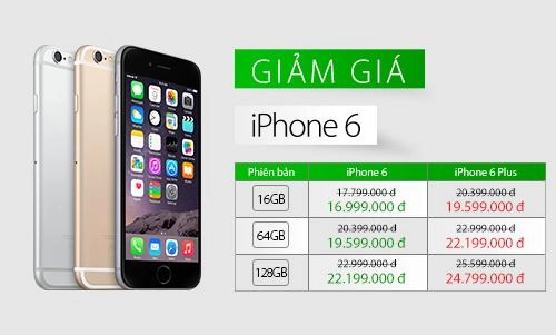 Giá iphone 6 6 plus giảm sâu - 1