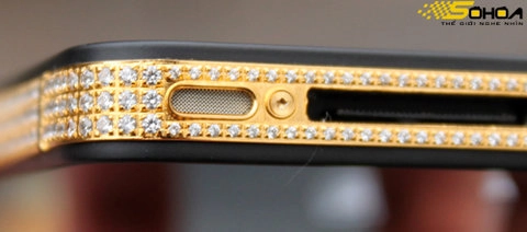 Iphone 4 mạ vàng đính đá swarovski - 9