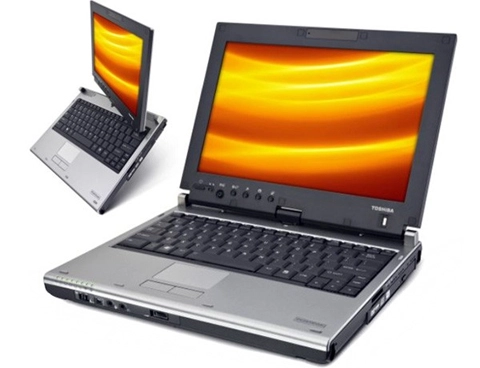 Laptop màn hình cảm ứng lật xoay của toshiba - 1