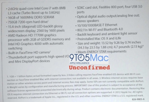Lộ cấu hình bản nâng cấp macbook pro - 2
