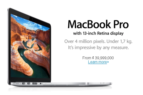Macbook pro retina 13 inch giá từ 399 triệu đồng - 1
