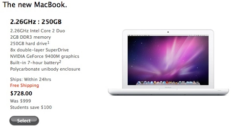 Macbook unibody giá còn 728 usd - 1