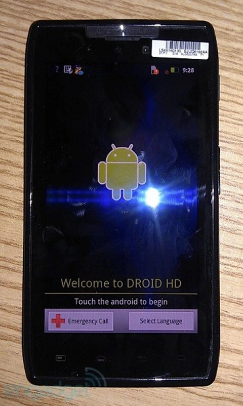 Motorola droid hd dual core 1ghz lộ ảnh - 1