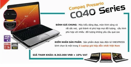 Mua compaq cq40-611au được tặng thẻ điện thoại - 2