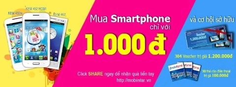 Mua smartphone chỉ với 1000 đồng - 1