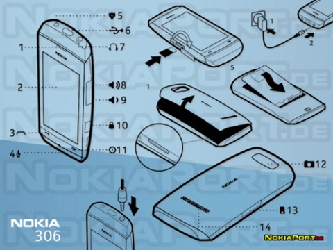 Nokia 306 màn hình cảm ứng lộ ảnh - 1