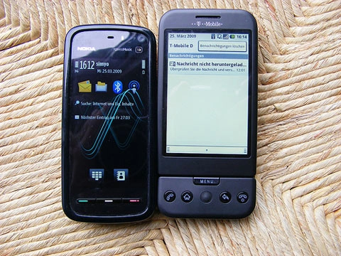 Nokia 5800 xpressmusic vs google g1 - 3