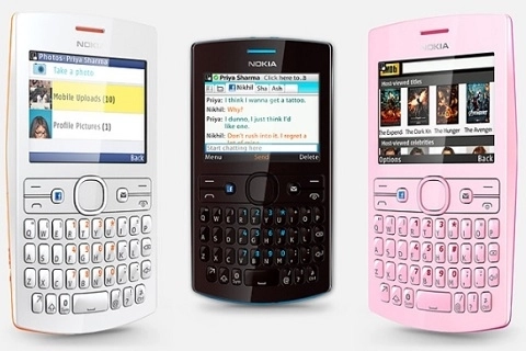 Nokia asha 205 và 206 với nút facebook giá 62 usd - 1