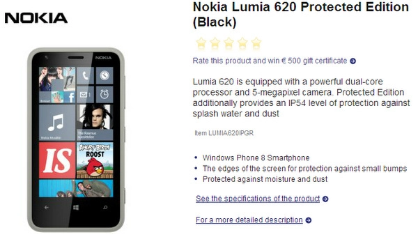 Nokia lumia 620 có thêm bản chống nước và bụi - 2