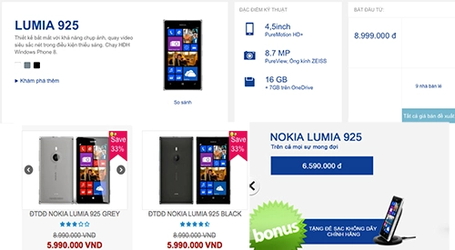 Nokia lumia 925 giảm giá hơn 2 triệu đồng - 1