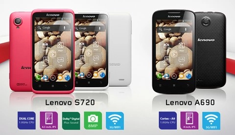 Smartphone lenovo s720 và a690 chính thức lên kệ - 1