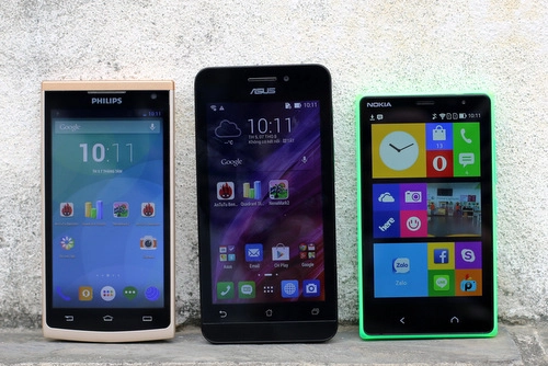 So sánh bộ ba điện thoại android giá rẻ asus nokia và philips - 1