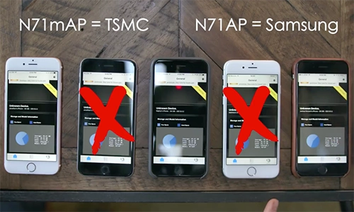 So sánh thực tế iphone 6s dùng chip samsung và tsmc - 1