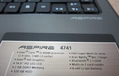 Thiết kế mới cho acer aspire as4741 core i5 - 6