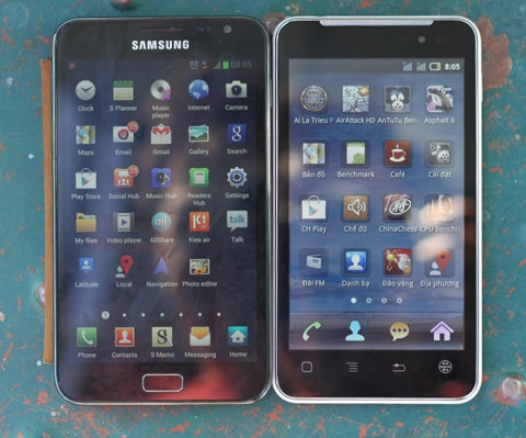 Touch lai 50 vs galaxy note - 2