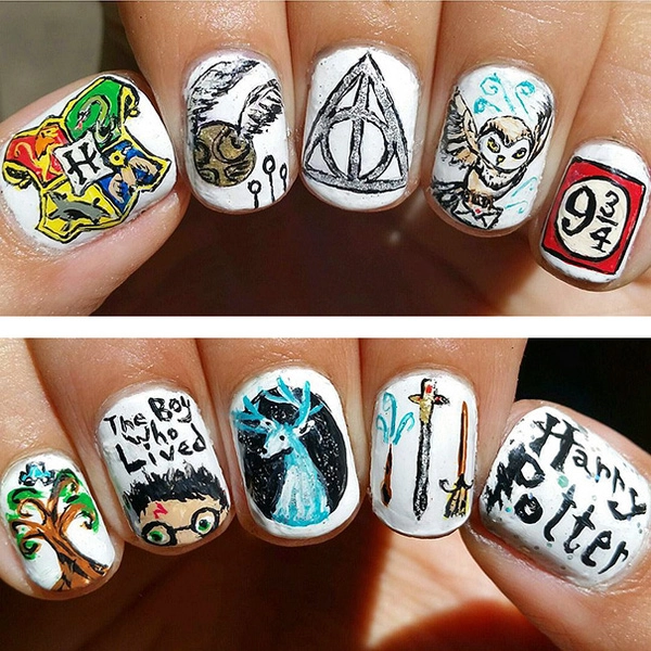 15 mẫu móng tay nail ma thuật đẹp 2016 cho tín đồ harry potter - 1