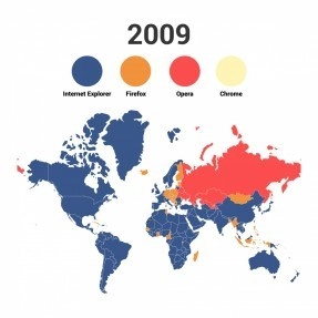 Bản đồ trình duyệt web toàn cầu giai đoạn 2008 2015 - 2