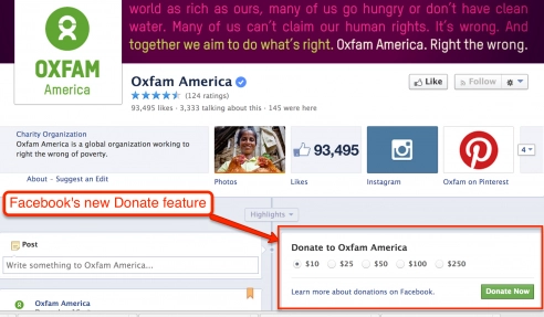 Facebook ra mắt tính năng mới donate now - 1