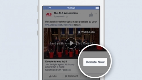Facebook ra mắt tính năng mới donate now - 2