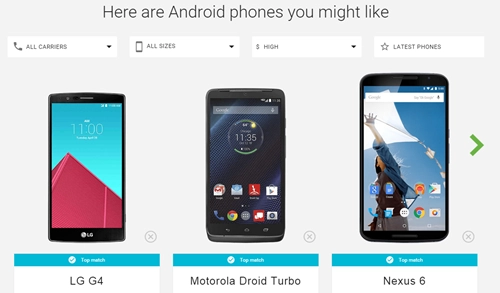 Google ra mắt trang web giúp bạn chọn điện thoại android - 2