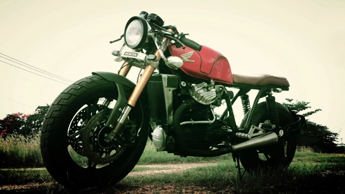 Honda cx400 cafe racer màu nóng sài gòn - 2