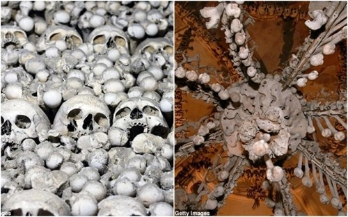 nổi gai ốc với nhà thờ làm từ hàng chục ngàn bộ xương người - 7